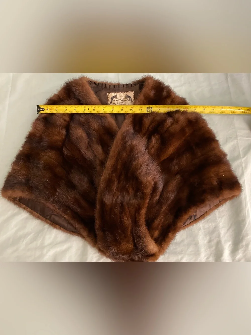 J & J Weiss Fur Co Cleveland Brown Fur Stole - Luxurious Women’s Accessory